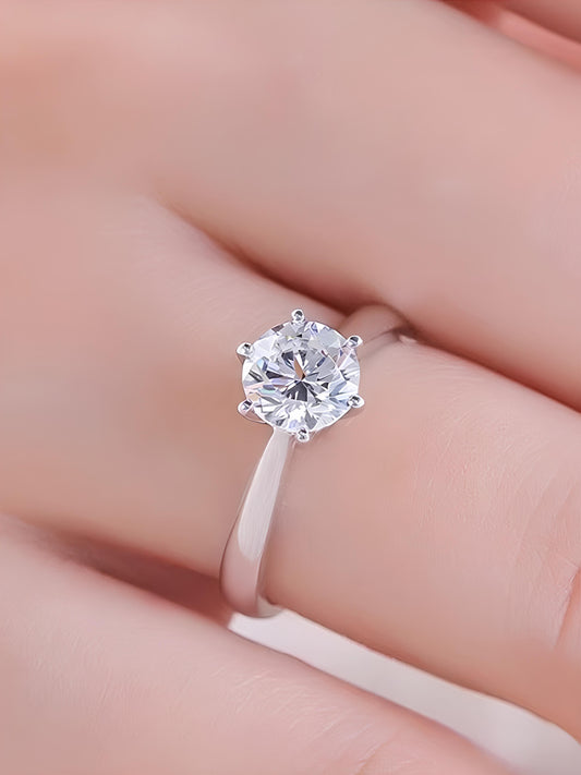 Classic 6-Prong Solitaire Lab Diamond Engagement Ring • D VVS1 EX Cut | VIVADAR