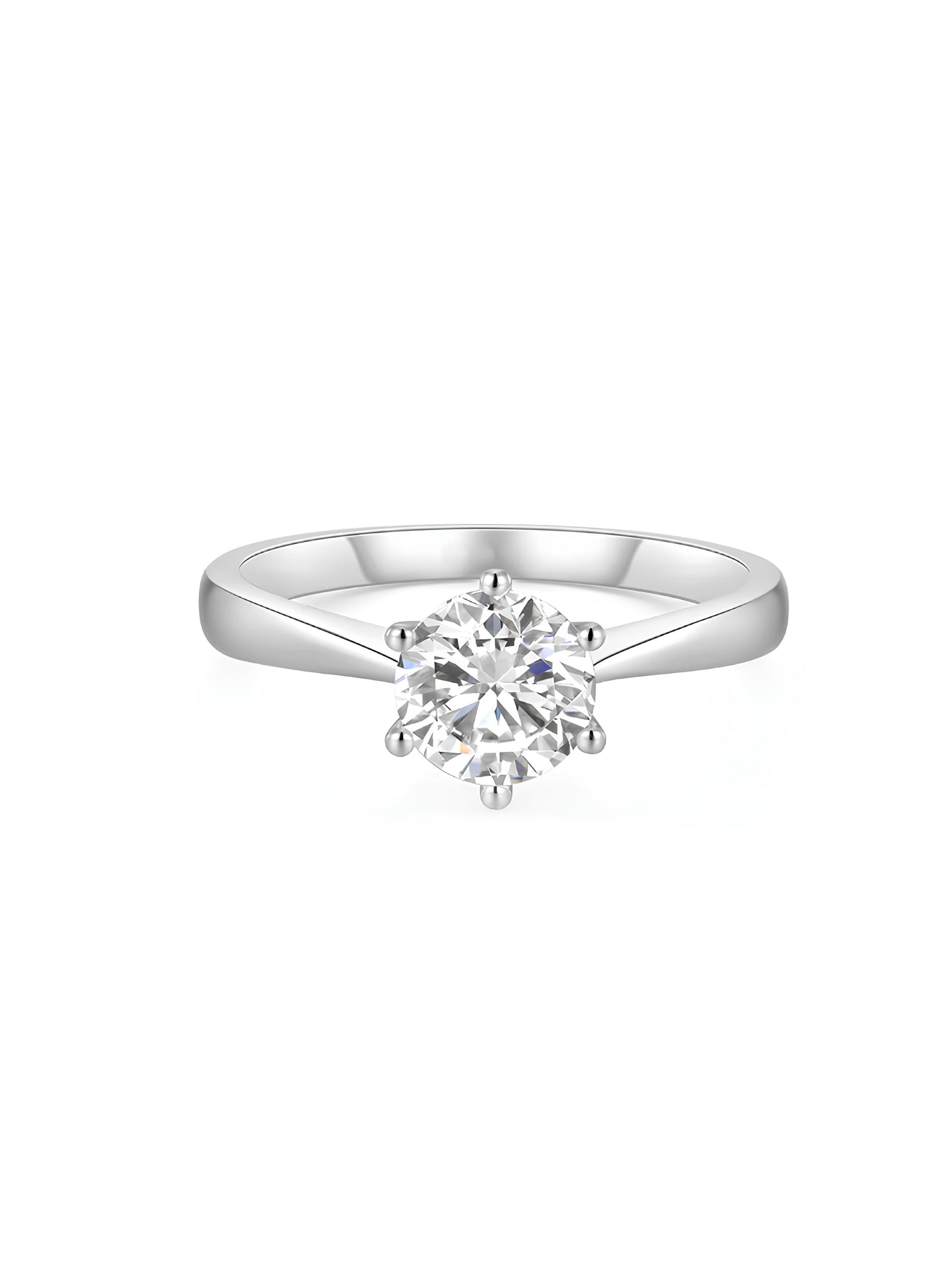 Classic 6-Prong Solitaire Lab Diamond Engagement Ring • D VVS1 EX Cut | VIVADAR