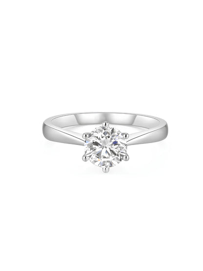 Classic 6-Prong Solitaire Lab Diamond Engagement Ring • D VVS1 EX Cut | VIVADAR