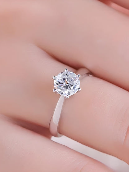 Classic 6-Prong Solitaire Lab Diamond Engagement Ring • D VVS1 EX Cut | VIVADAR