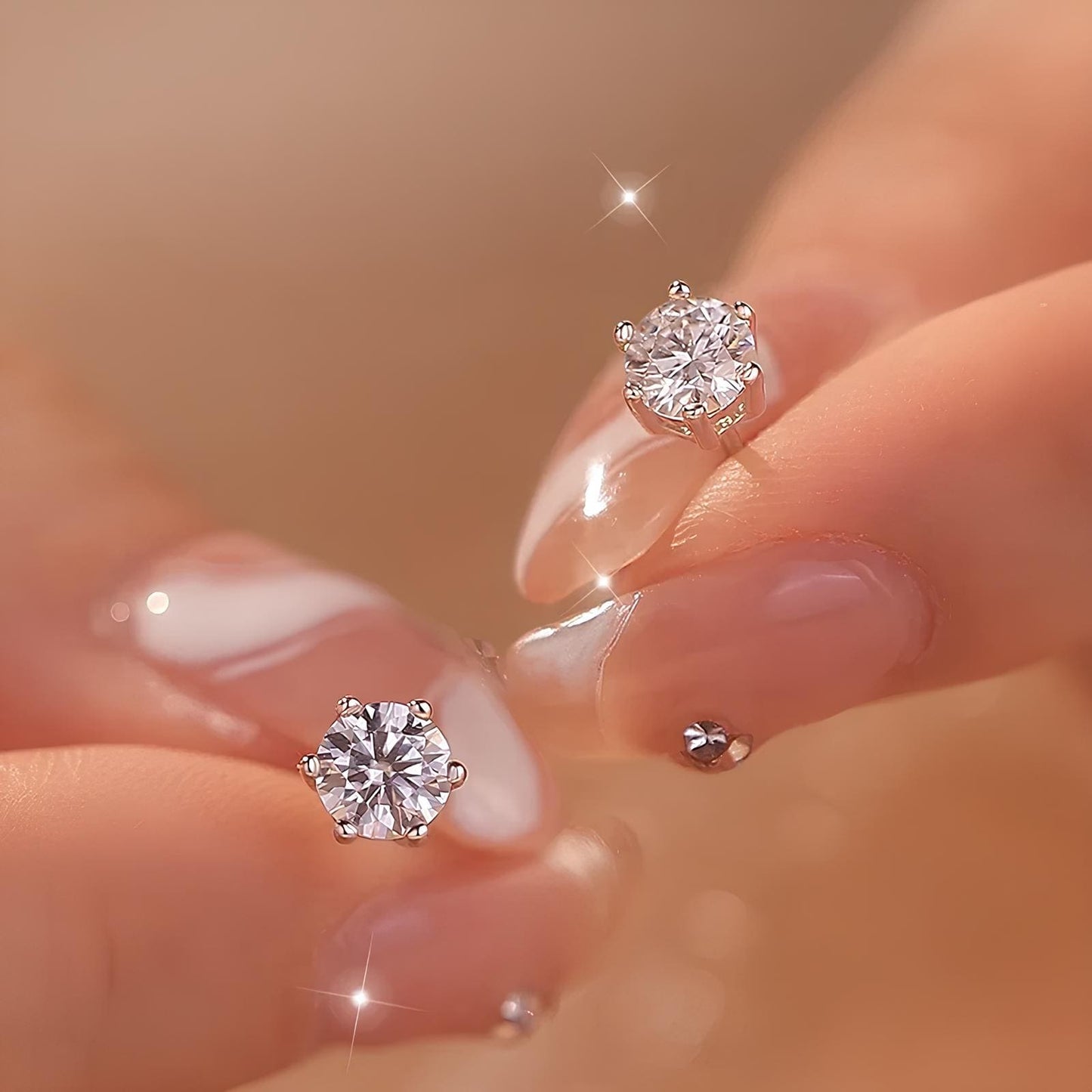 Classic Round Brilliant Lab Diamond Stud Earrings • D VVS1 EX Cut in Platinum | VIVADAR