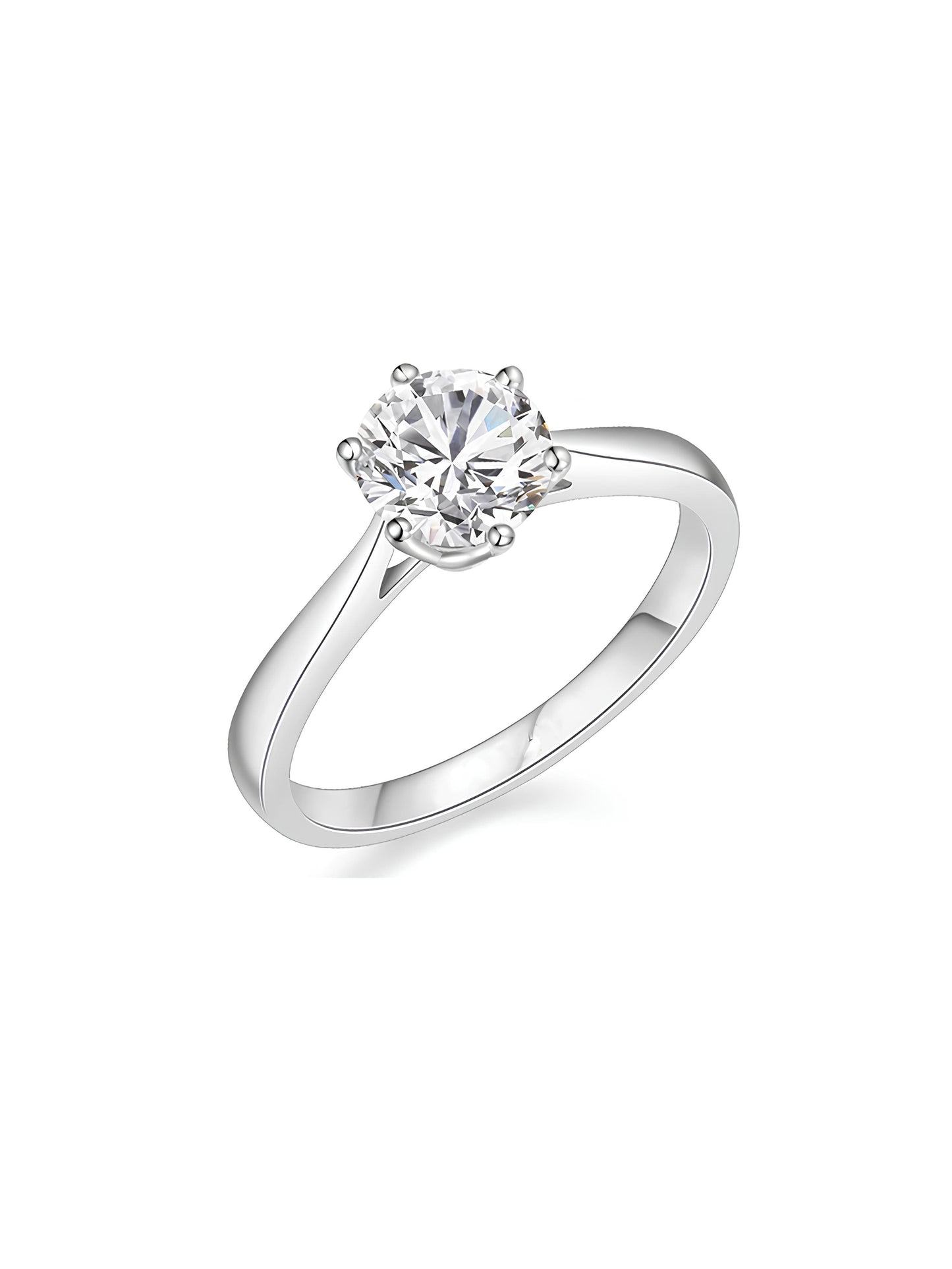 Classic 6-Prong Solitaire Lab Diamond Engagement Ring • D VVS1 EX Cut | VIVADAR