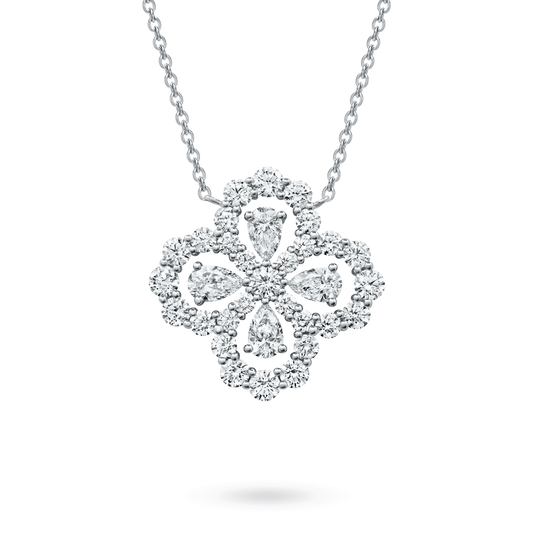 Pendant Necklace • 1.90ct D Color VVS1 Lab Diamond in Platinum, 18K White Gold | VIVADAR